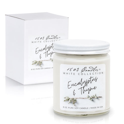 1803 Eucalyptus & Thyme White Candle Collection - Vintage Crossroads