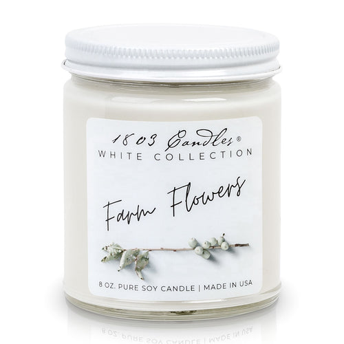 1803 Farm Flowers White Candle Collection - Vintage Crossroads