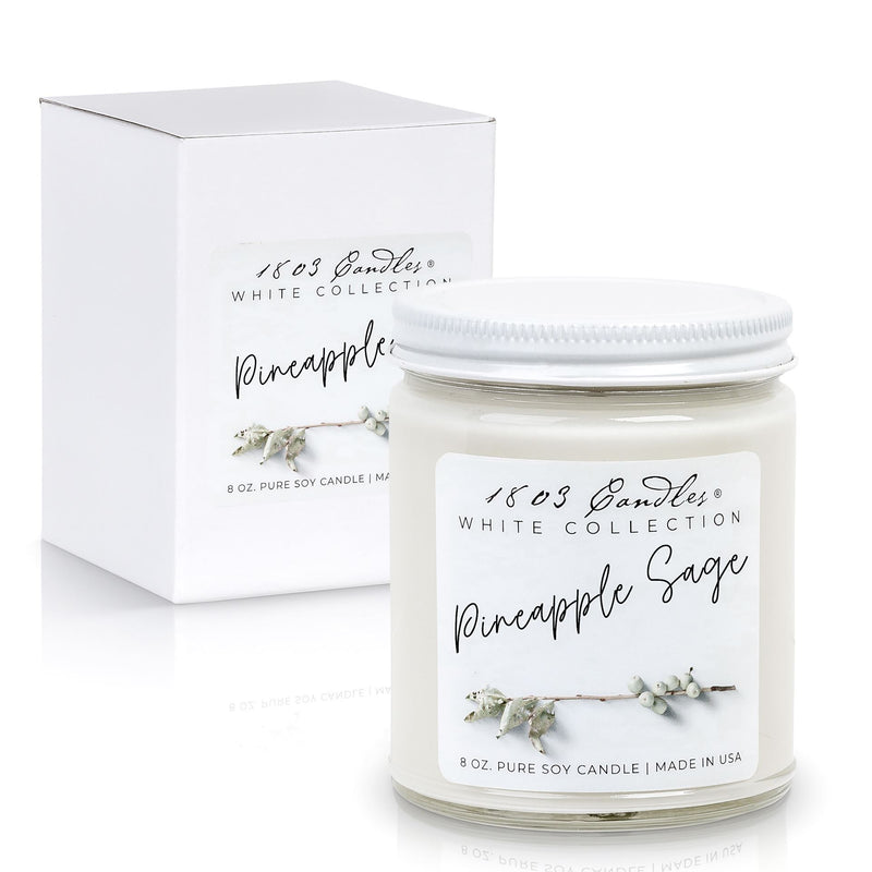 1803 Pineapple Sage White Candle Collection - Vintage Crossroads