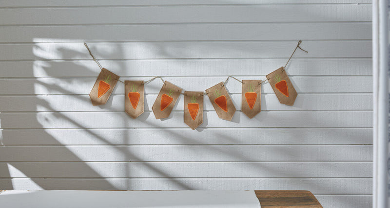 Burlap Carrot Banner