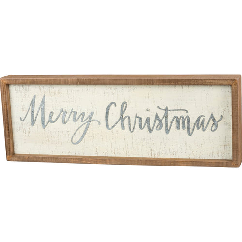 Merry Christmas Inset Box Sign Primitives By Kathy