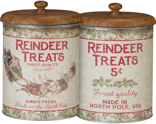 Reindeer Treats Canister Primitives By Kathy