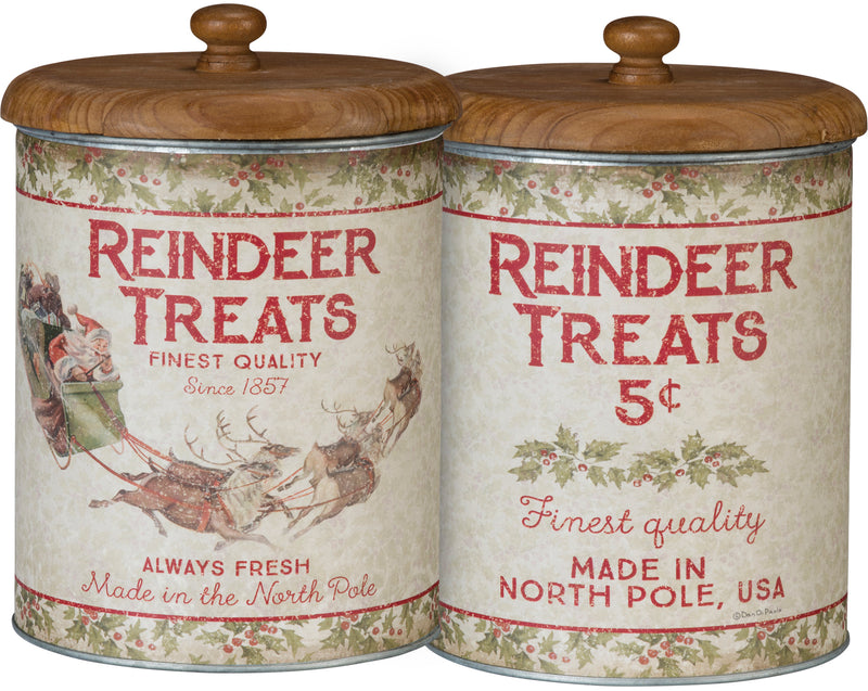 Reindeer Treats Canister Primitives By Kathy