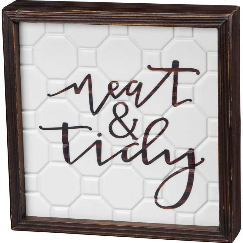 Neat & Tidy Inset Box Sign Primitives By Kathy