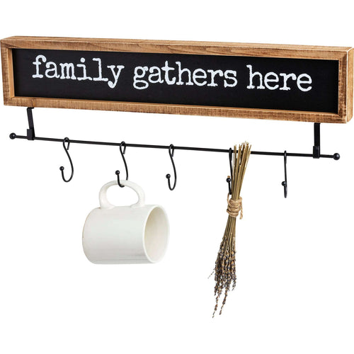 Family Gathers Here Hook Board Primitives By Kathy