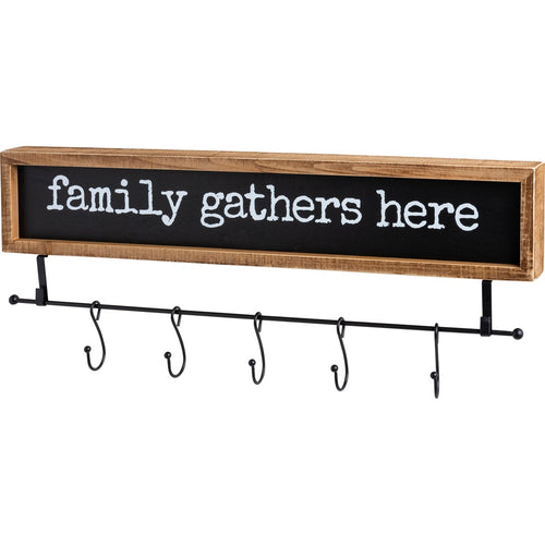 Family Gathers Here Hook Board Primitives By Kathy