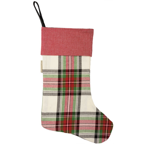 Plaid Cream Stocking Primitives By Kathy