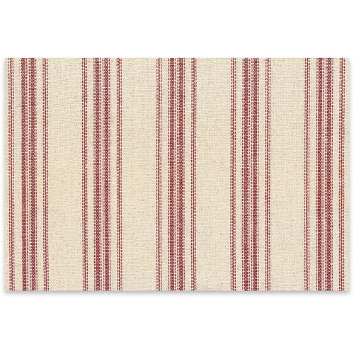 Red Stripe Paper Placemat - Vintage Crossroads
