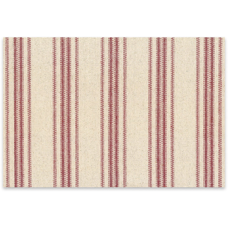 Red Stripe Paper Placemat - Vintage Crossroads