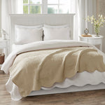 Tuscany Quilted Throw with Scalloped Edges Olliix