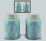 Ceramic Mason Jar Salt & Pepper Set Young's Inc