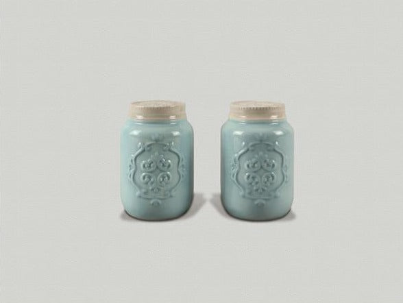 Ceramic Mason Jar Salt & Pepper Set Young's Inc