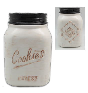 Ceramic Mason Jar Cookie Canister Young's Inc