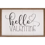 Hello Valentine Wood Framed Print