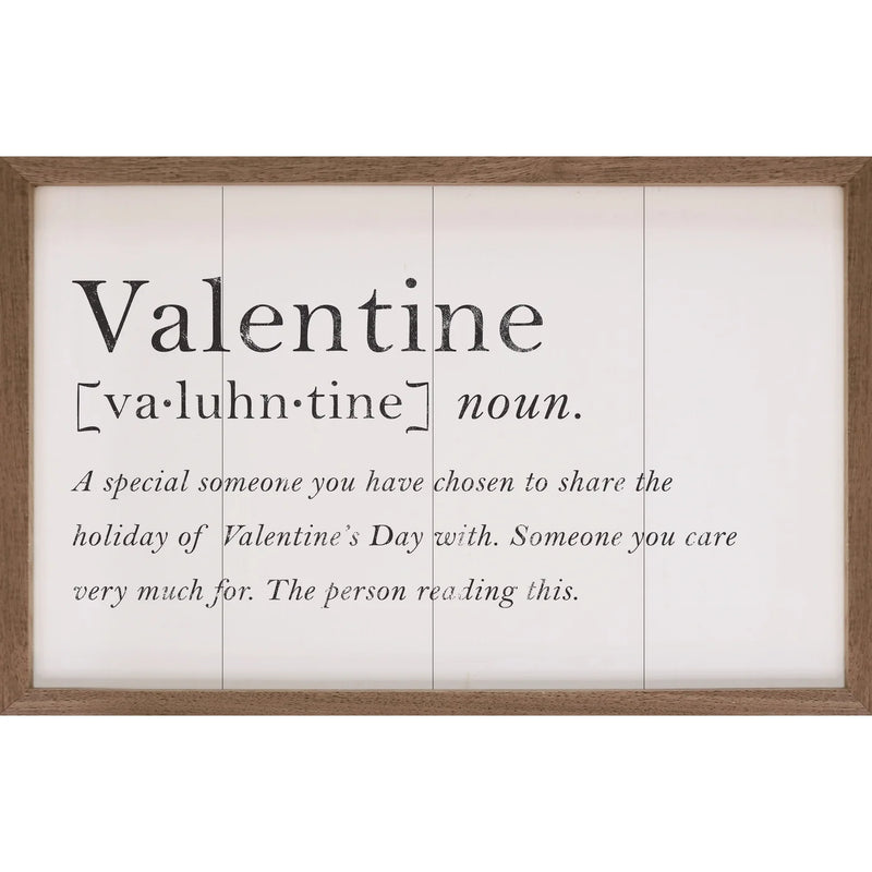 Valentine Definition Wood Framed Print