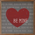 Be Mine Red Heart Wood Framed Print