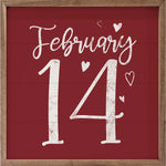 February 14th Hearts Wood Framed Print
