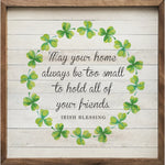 Home Irish Blessing Wreath Wood Framed Print