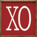 XO Red Wood Framed Print