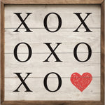 XOXO Heart Wood Framed Print