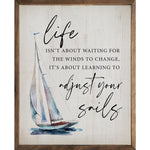 Adjust Your Sails Wood Framed Print