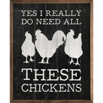All These Chickens Wood Framed Print