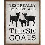 All These Goats Wood Framed Print