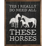 All These Horses Wood Framed Print