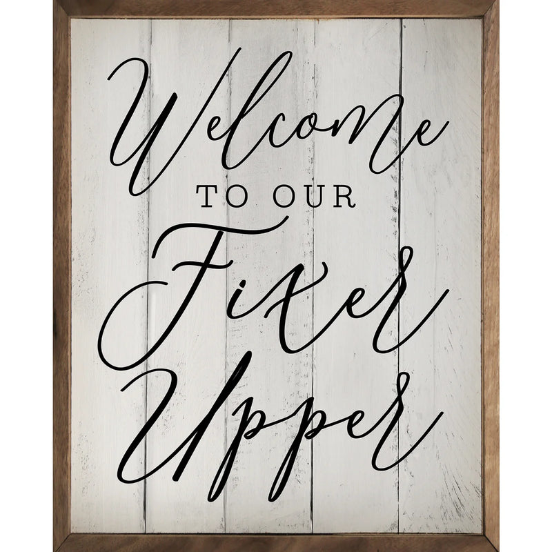 Welcome To Our Fixer Upper Wood Framed Print