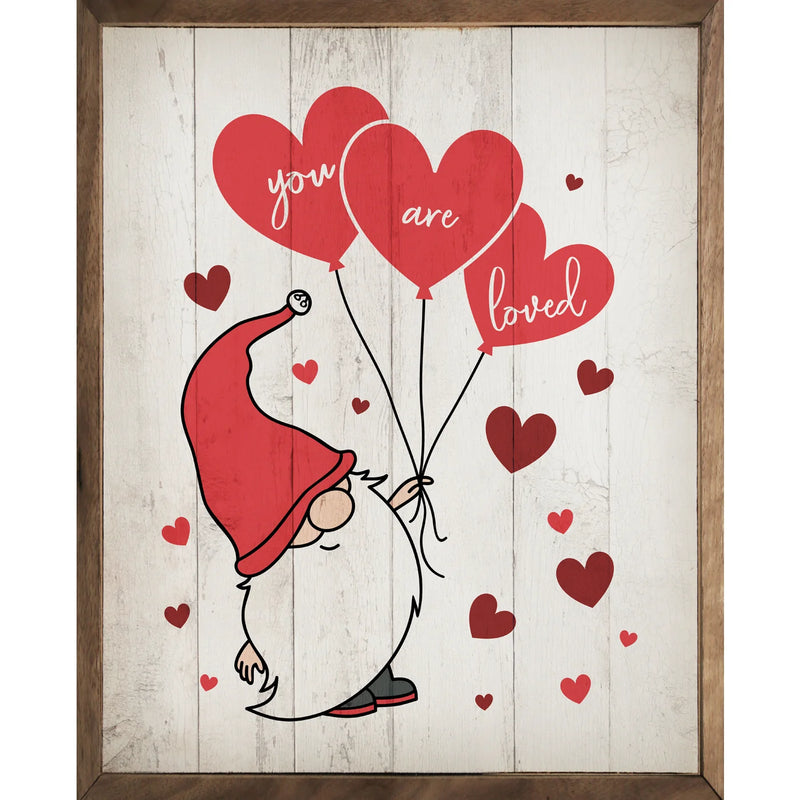 You Are Loved Gnome Wood Framed Print