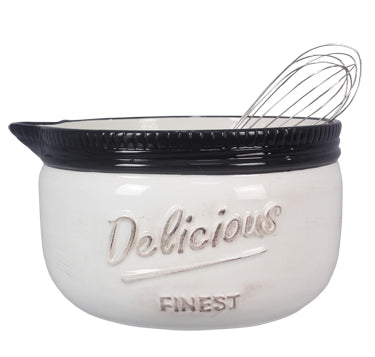 Ceramic Mason Jar Batter Bowl Young's Inc