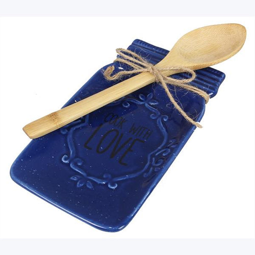 Ceramic Mason Jar Spoon Rest Young's Inc