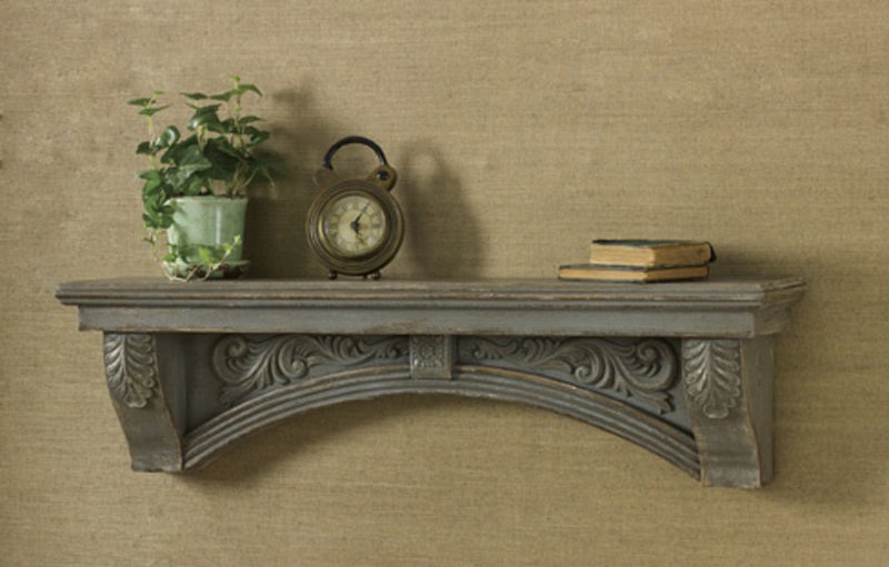 Aged Gray Mantle Shelf Park Designs