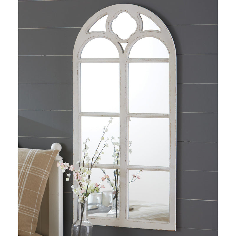 Distressed White Window Mirror Park Designs