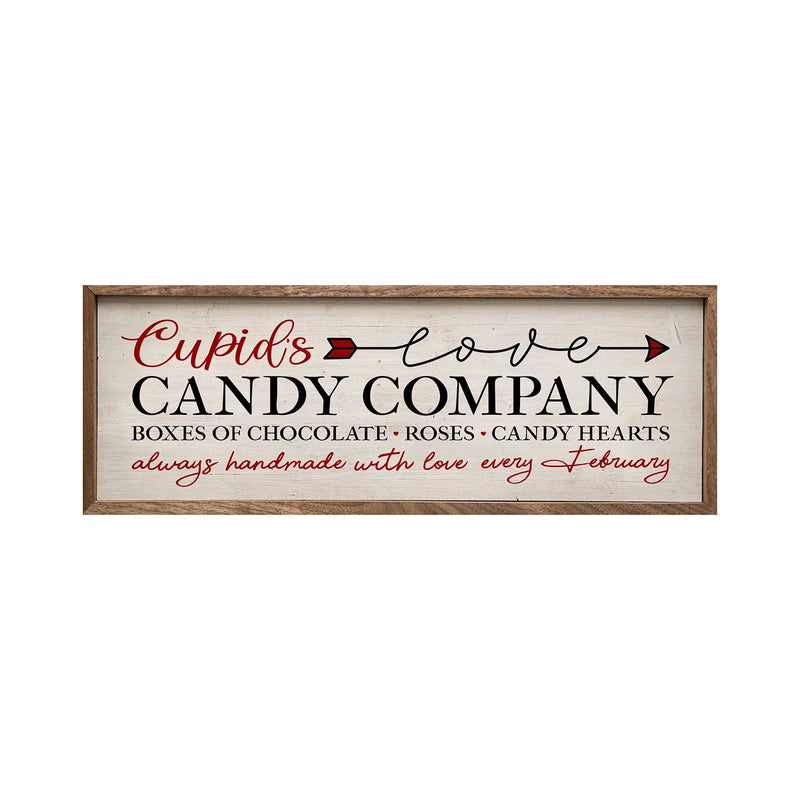 Cupid's Love Candy Company Arrow Wood Framed Print