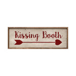 Kissing Booth Arrow Wood Framed Print