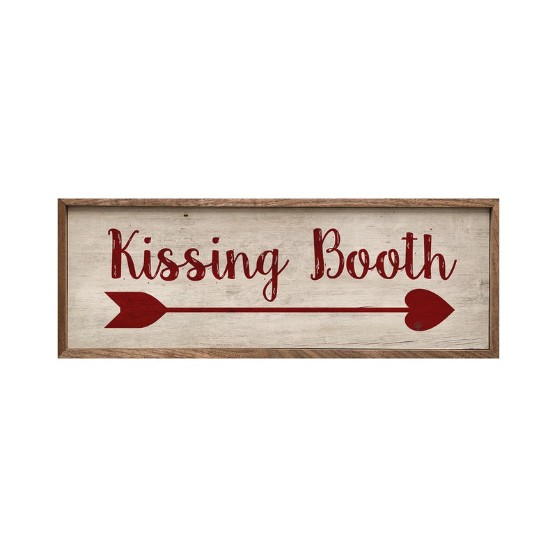 Kissing Booth Arrow Wood Framed Print