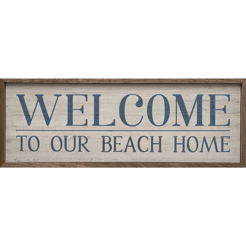 Welcome To Our Beach Home Wood Framed Print
