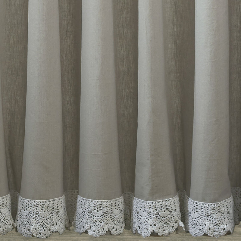 Vintage Crochet Shower Curtain