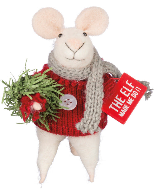 The Elf Made Me Mouse Ornament Primitives By Kathy