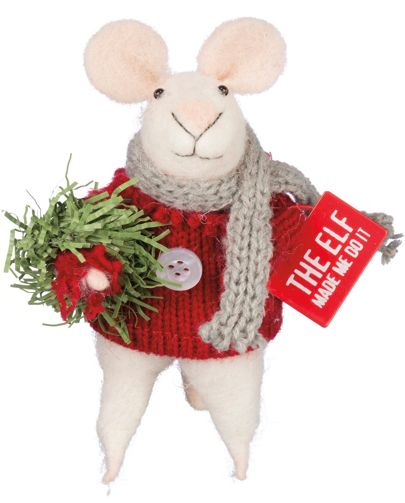The Elf Made Me Mouse Ornament Primitives By Kathy