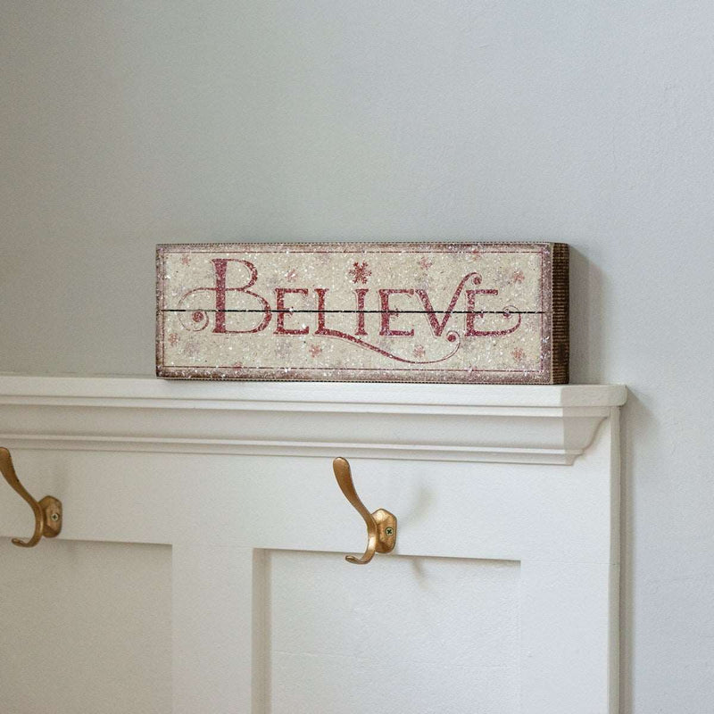 Believe Christmas Box Sign Primitives By Kathy