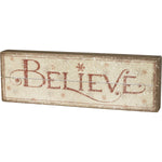 Believe Christmas Box Sign Primitives By Kathy