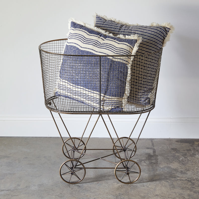 Vintage Rolling Laundry Basket Ctw Home