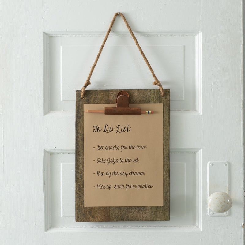 Wooden Hanging Clipboard Ctw Home