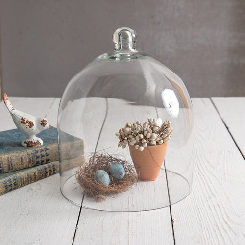 Glass Bell Shaped Cloche - Vintage Crossroads