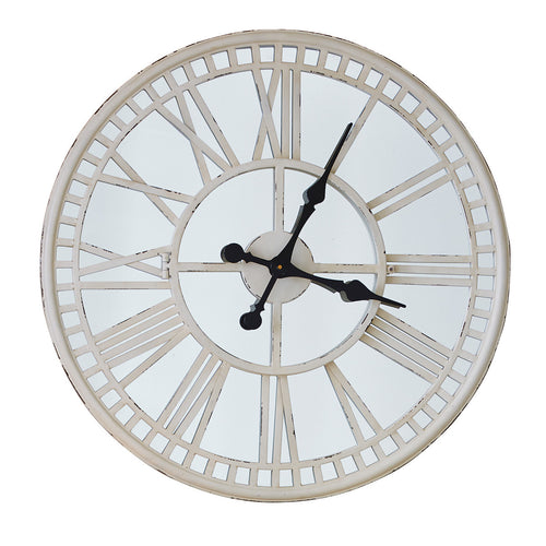 Cream Mirrored Wall Clock Park Designs