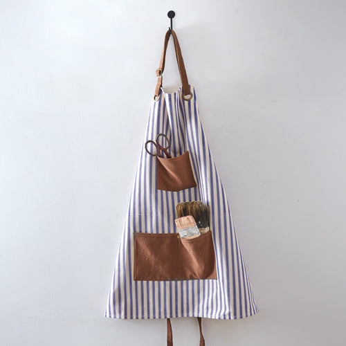 Blue Striped Canvas Utility Apron Ctw Home