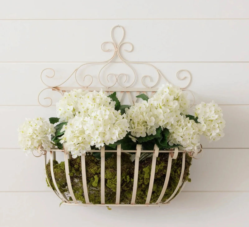 Metal Wall Flower Basket