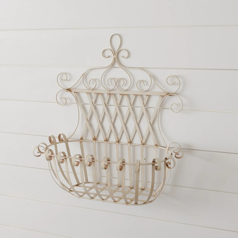 Metal Wall Flower Basket